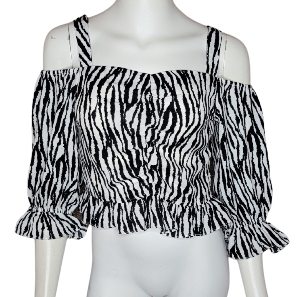 Zebra Blouse Euc